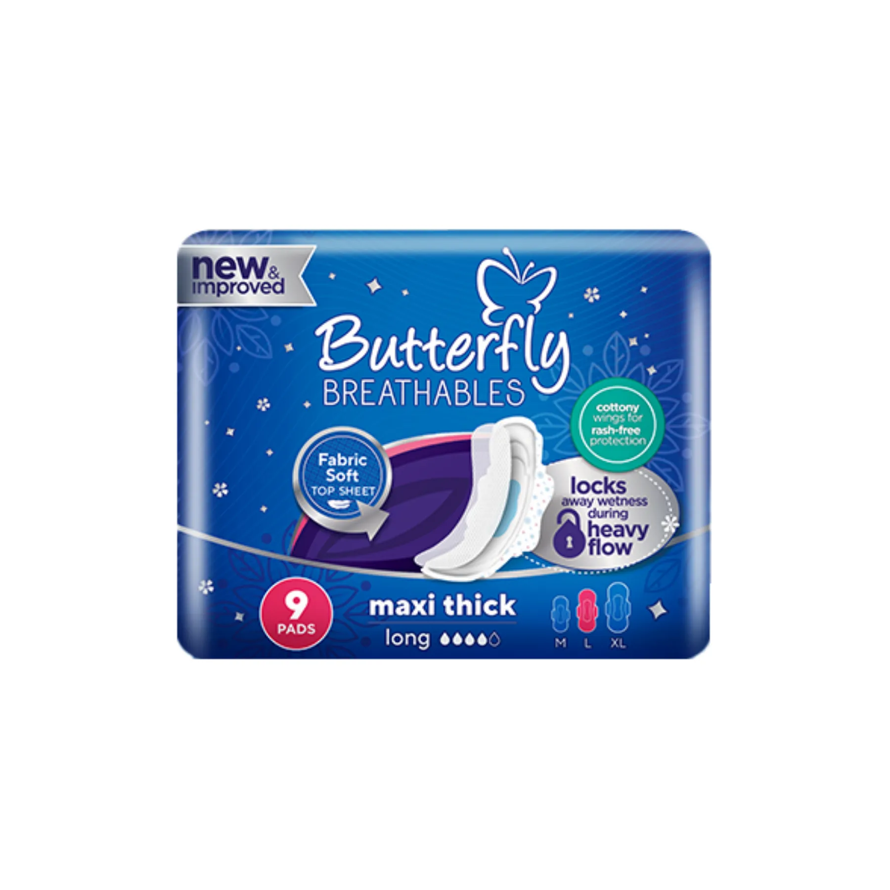 Butterfly Maxi Thick Long 9 pcs