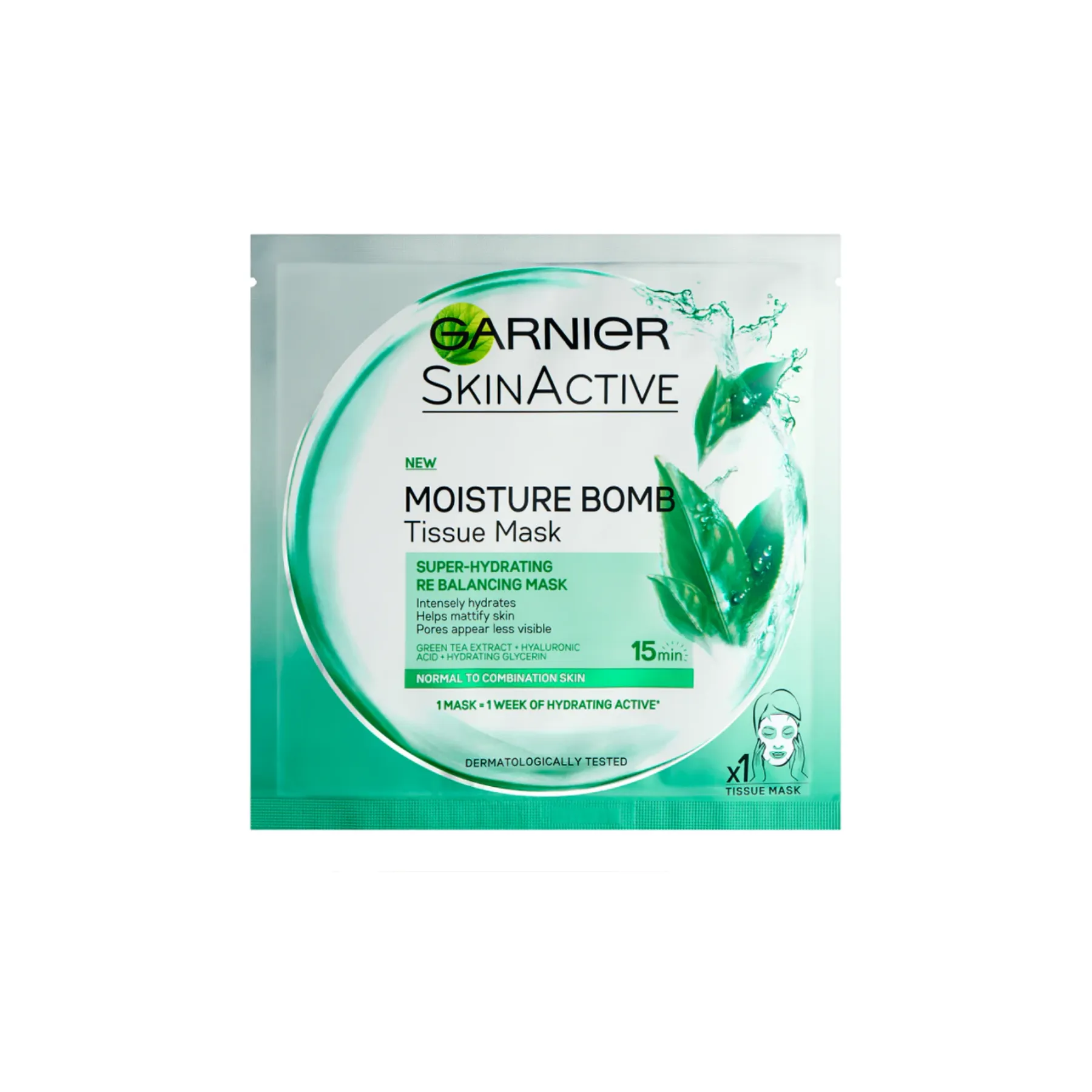 Garnier Skin Active Mask Hydra Bomb Rebalancing Green 28 gm