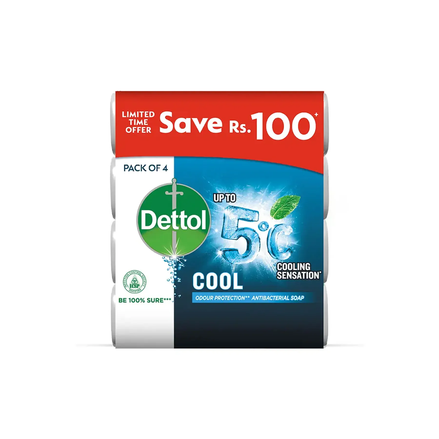 Dettol Soap Cool 110 gm (Buy 4 Save Rs 100)
