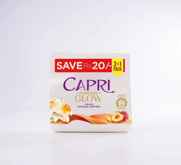 Capri Flawless Glow Peach Soap 120 gm (Pack of 3)